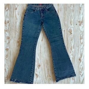 VIV LEROA Y2K Jeans Flare Bikercore Frayed Brazilian Bareback Streetwear-4 (38)